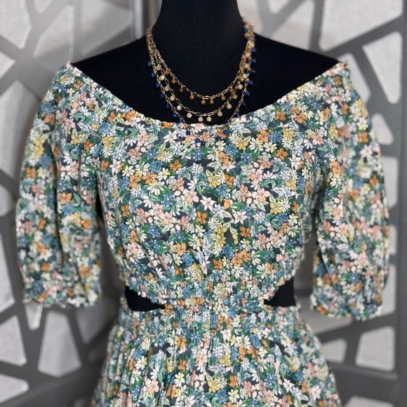 Zara Kids Floral Off-Shoulder Dress – Size 11/12 (152 cm) junior - Picture 11 of 11